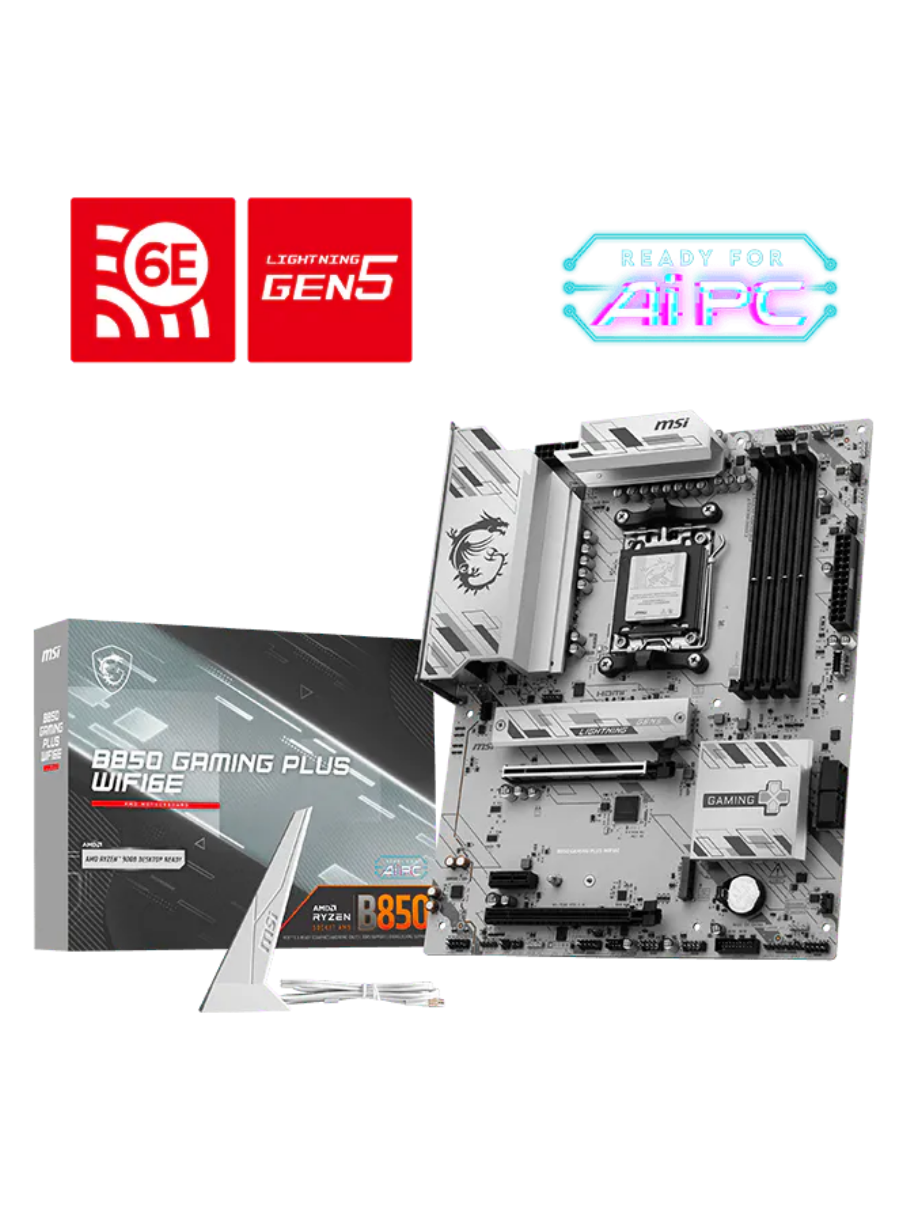 MSI B850 Gaming Plus WIFI6E ATX DDR5 Motherboard - AM5-4