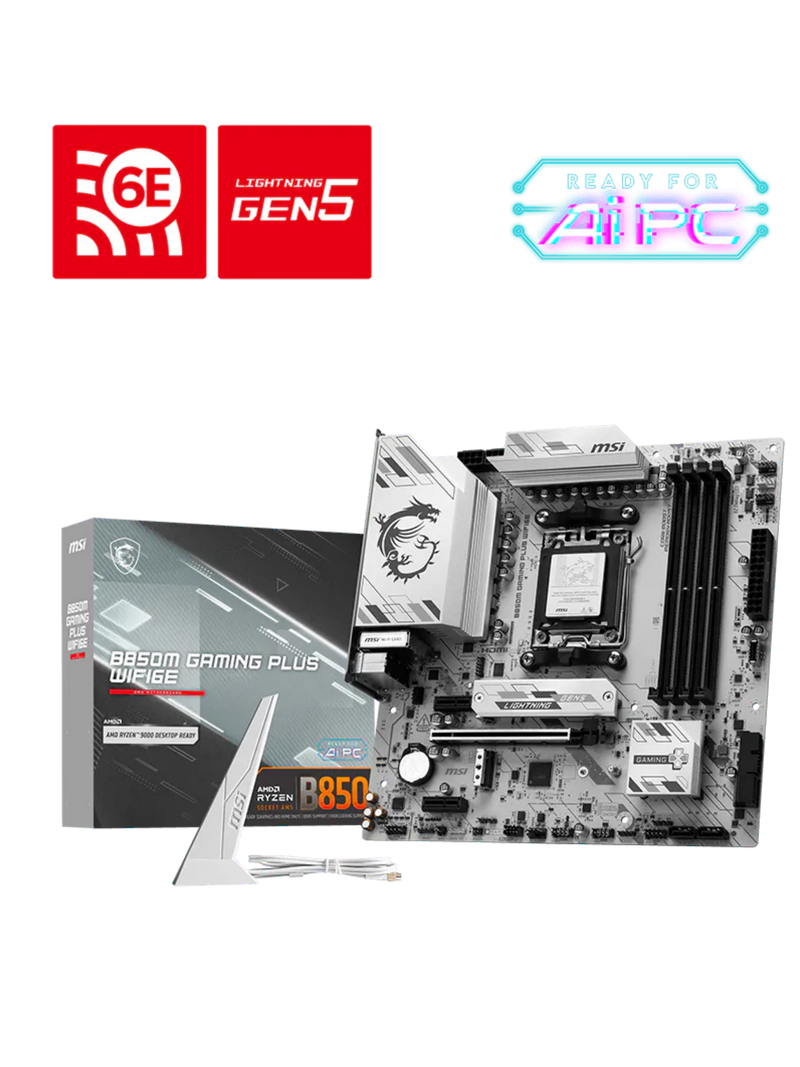 MSI B850M Gaming Plus WIFI6E m-ATX DDR5 Motherboard - AM5-5