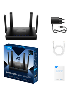 Cudy AX3000 Gigabit Mesh Wi-Fi 6 Router - 4 Antenna | WR3000-6