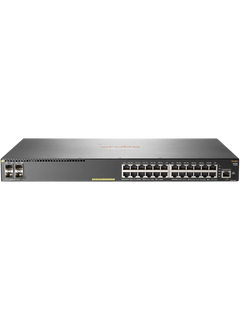 HPE Aruba 2930F Instant Networking Layer 3 Switch - 24G PoE+ - 4SFP+ - 370W -  JL255A-1