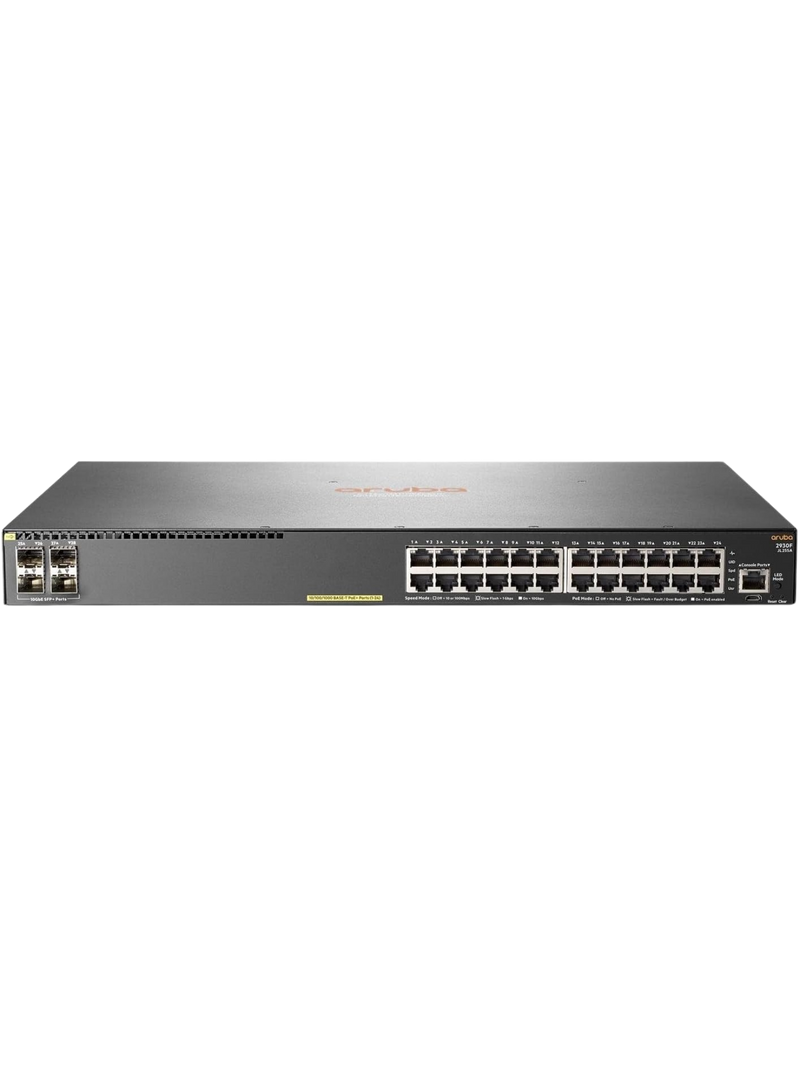 HPE Aruba 2930F Instant Networking Layer 3 Switch - 24G PoE+ - 4SFP+ - 370W -  JL255A-1