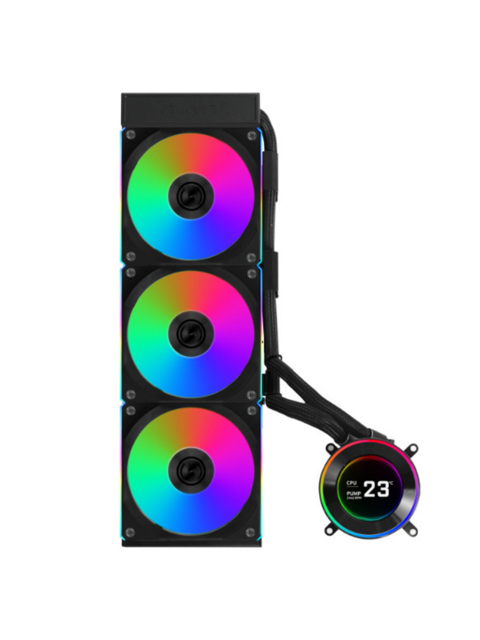 Lian Li HydroShift II LCD-C 360R CPU Liquid  Cooler - Customizable Display - Hidden Tubes -Black