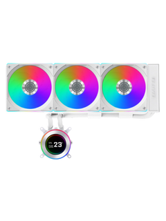 Lian Li HydroShift II LCD-C 360R CPU Liquid Cooler - Customizable Display - Hidden Tubes - White-1