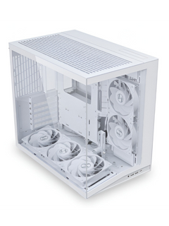 Lian Li O11D Mini V2 Flow - White- with 5x Reverse Blade NON-RGB Fans-1