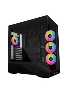 Lian Li Vector V100 Mid Tower Tempered Glass Gaming Case - 4 ARGB Fans - Black-1