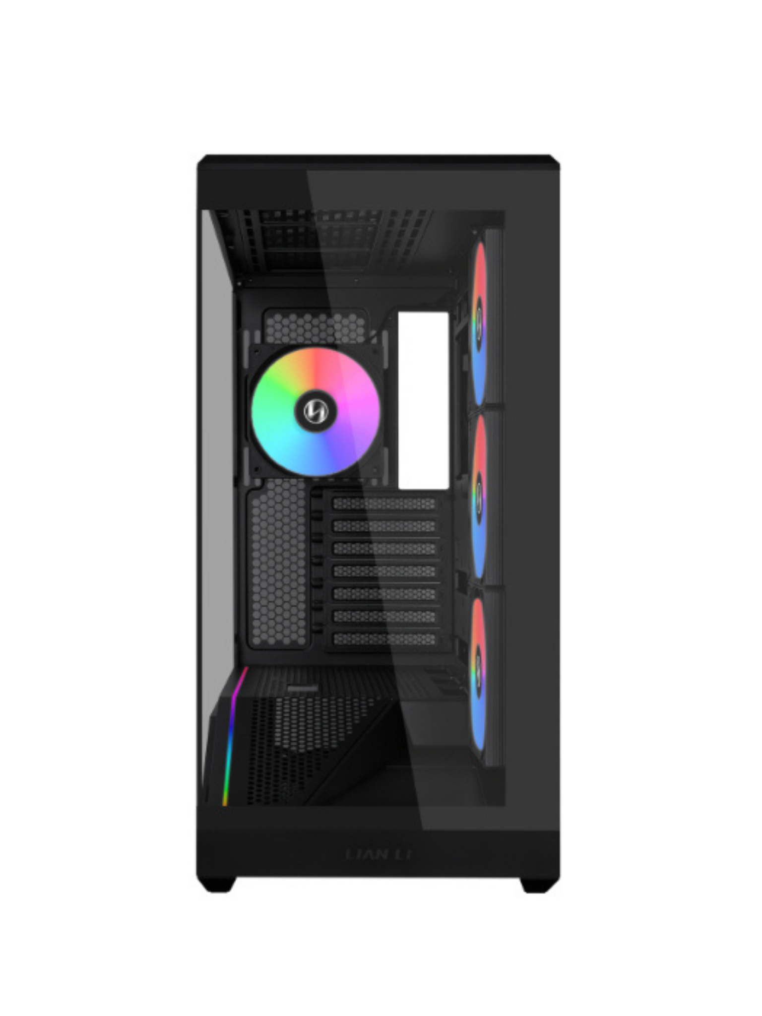 Lian Li Vector V100 Mid Tower Tempered Glass Gaming Case - 4 ARGB Fans - Black-3