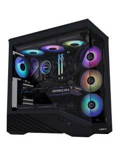 Lian Li Vector V100 Mid Tower Tempered Glass Gaming Case - 4 ARGB Fans - Black-5
