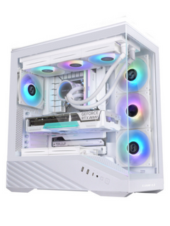 Lian Li Vector V100 Mid Tower Tempered Glass Gaming Case - 4 ARGB Fans - White-4