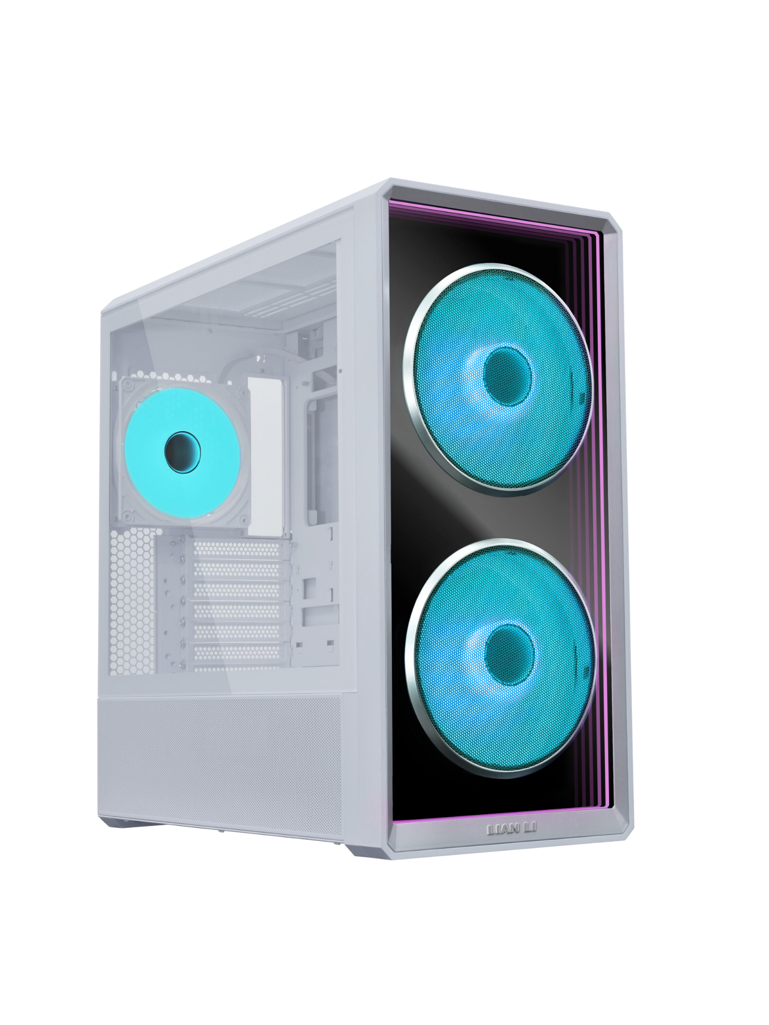 Lian Li Lancool 217 INF Infinity Mirror Mid-Tower Gaming Case - White