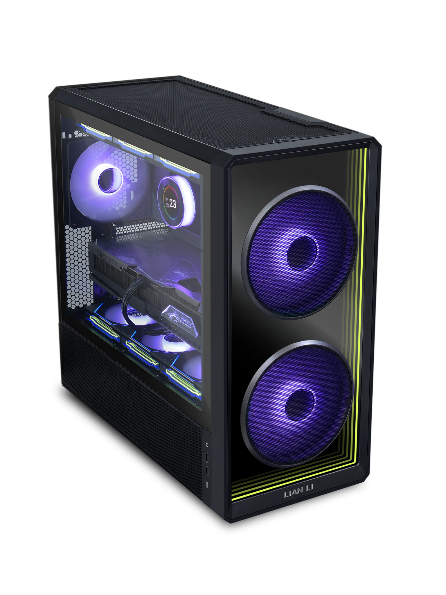Lian Li Lancool 217 INF Infinity Mirror Mid-Tower Gaming Case - Black-3