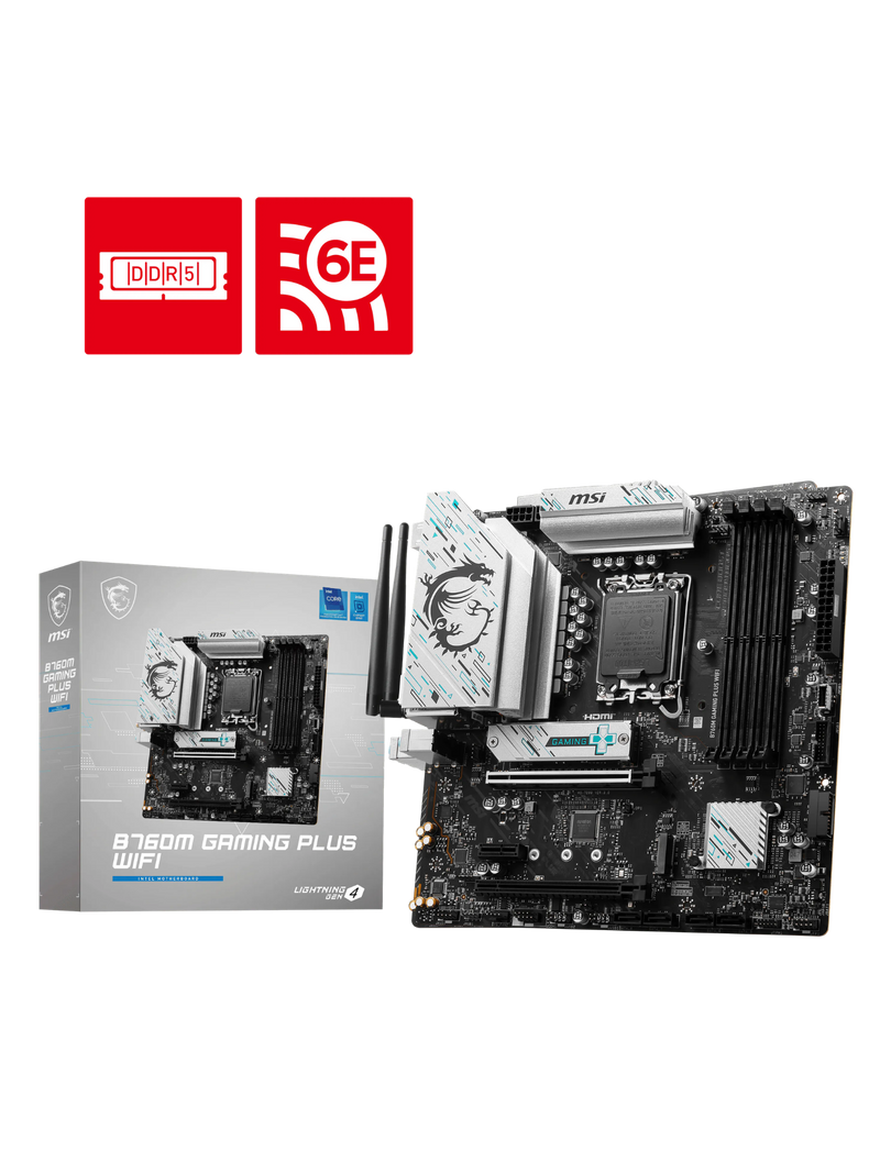 MSI B760m Gaming Plus WIFI M-ATX DDR5 Motherboard - LGA1700-4