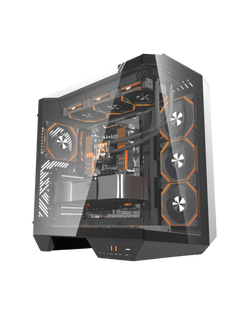 Darkflash DY470 Mid-Tower ATX Gaming Case - Tempered Glass - 4 Infinity Fans - ARGB Controller -Black-1