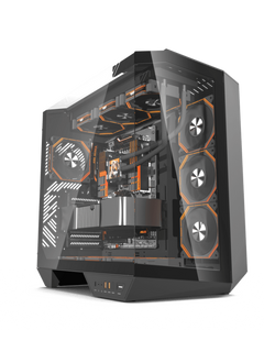 Darkflash DY470 Mid-Tower ATX Gaming Case - Tempered Glass - 4 Infinity Fans - ARGB Controller -Black-2