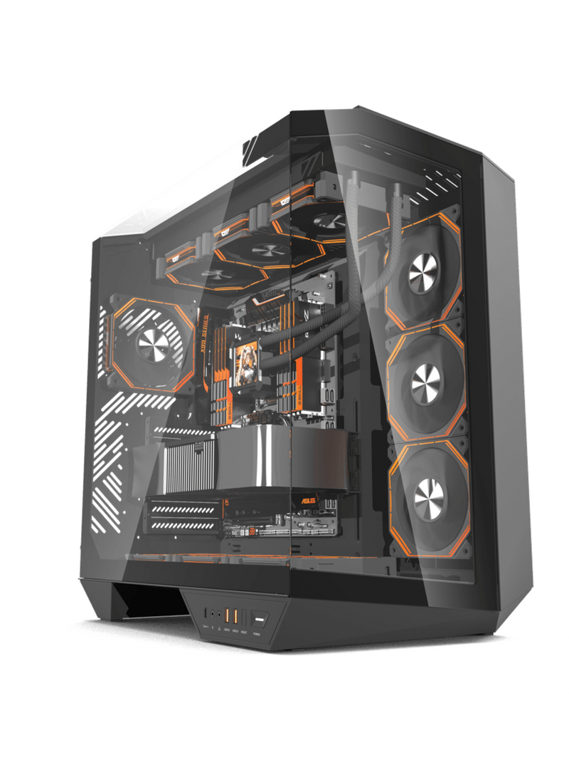 Darkflash DY470 Mid-Tower ATX Gaming Case - Tempered Glass - 4 Infinity Fans - ARGB Controller -Black-2