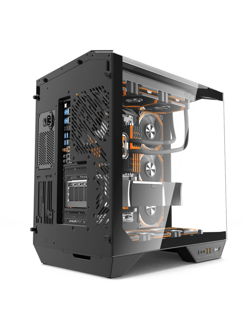 Darkflash DY470 Mid-Tower ATX Gaming Case - Tempered Glass - 4 Infinity Fans - ARGB Controller -Black-3