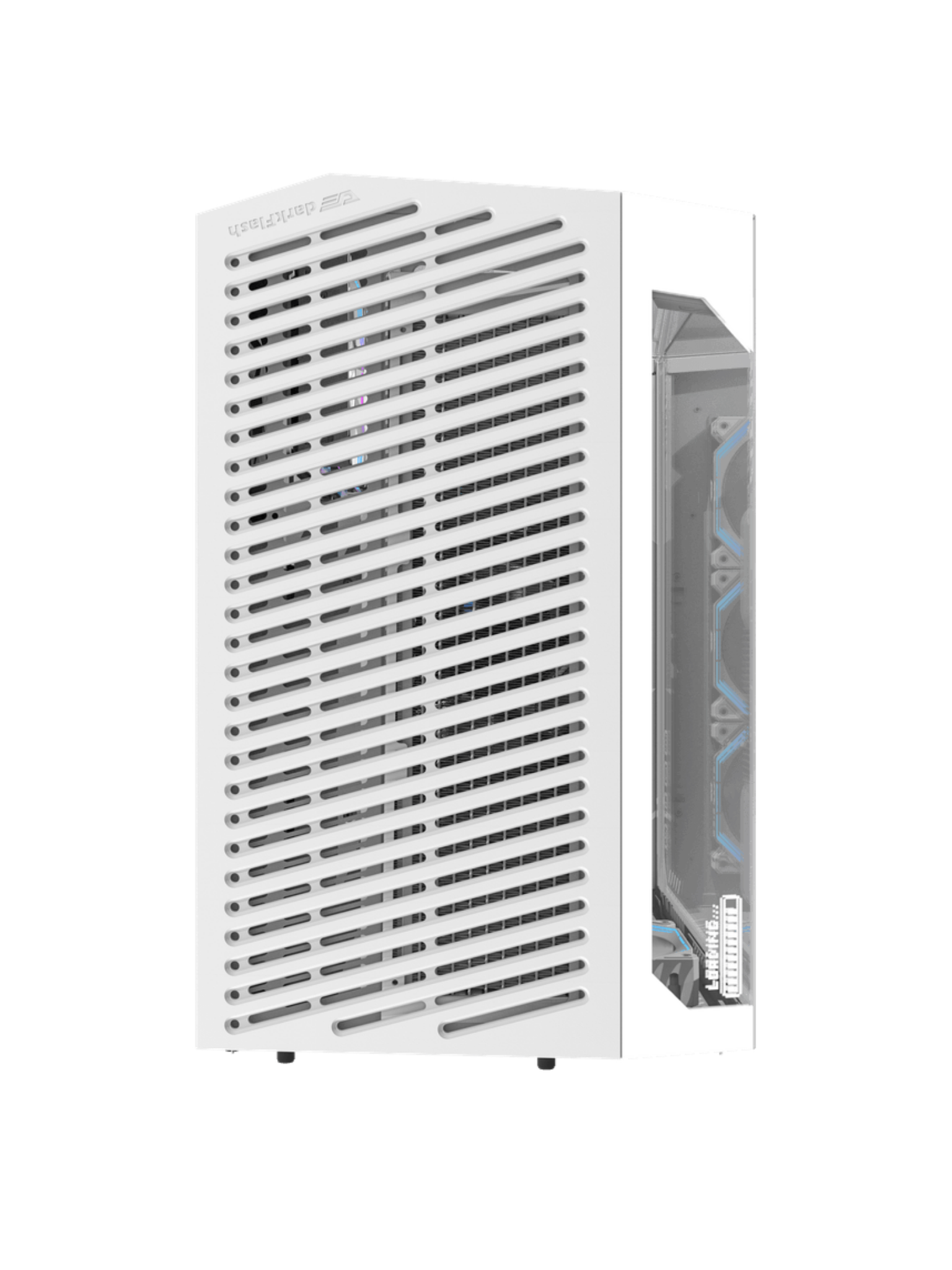 Darkflash DY470 Mid-Tower ATX Gaming Case - Tempered Glass - 4 Infinity Fans - ARGB Controller - White-3