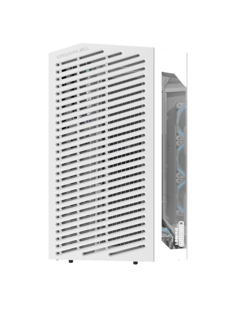 Darkflash DY470 Mid-Tower ATX Gaming Case - Tempered Glass - 4 Infinity Fans - ARGB Controller - White-3