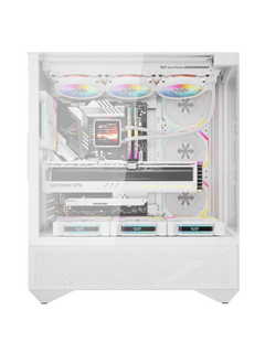 Darkflash DY460 Mid-Tower ATX Gaming Case - Tempered Glass - 4 Infinity Fans - ARGB Controller - White-7