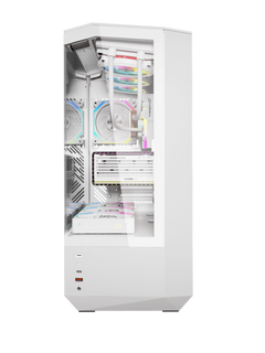 Darkflash DY460 Mid-Tower ATX Gaming Case - Tempered Glass - 4 Infinity Fans - ARGB Controller - White-4