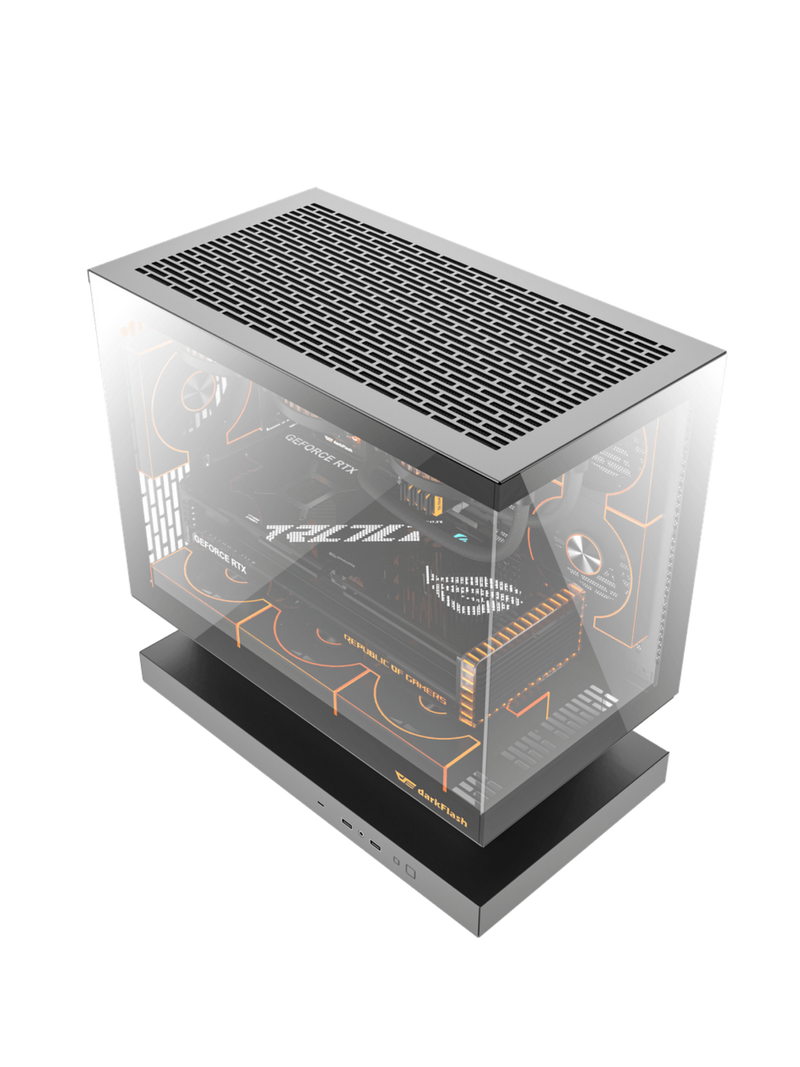 Darkflash Floatron F1 M-Tower ATX Gaming Case - Without fans - Black-2