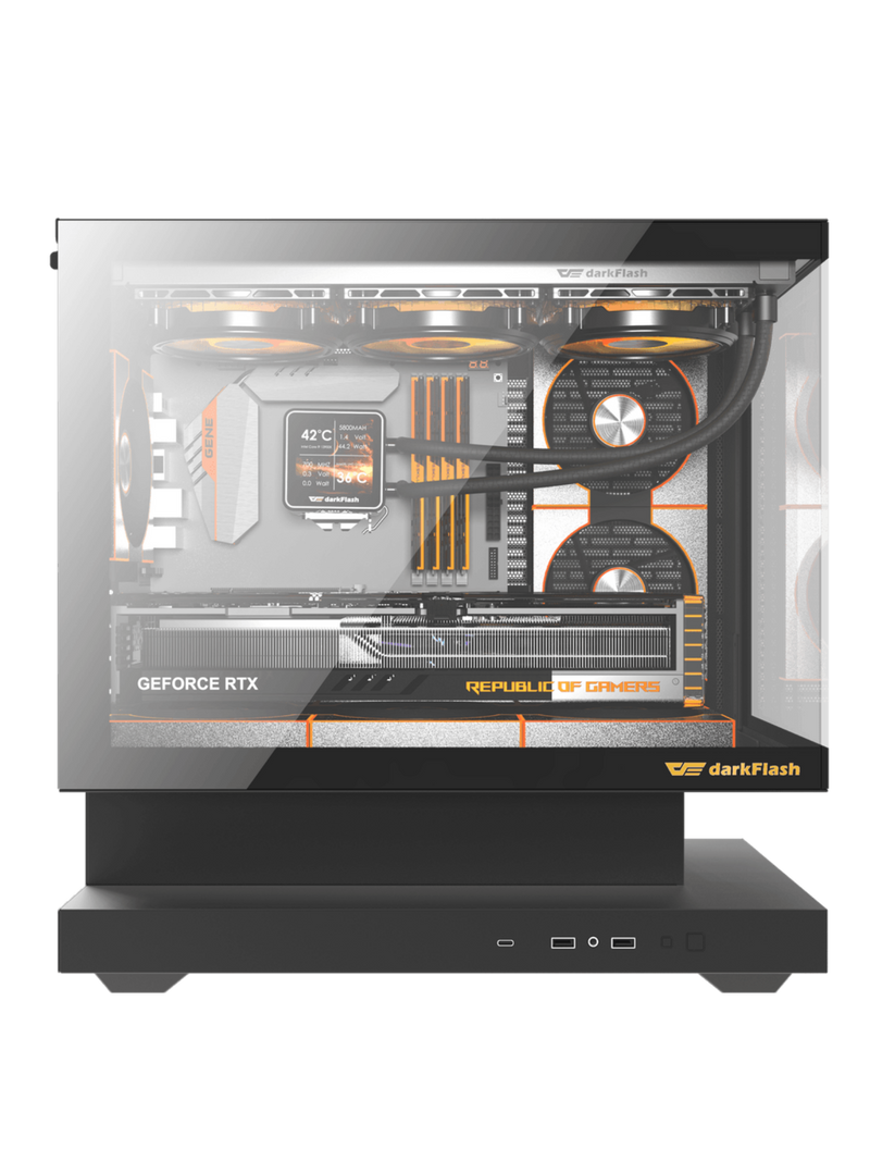 Darkflash Floatron F1 M-Tower ATX Gaming Case - Without fans - Black-4