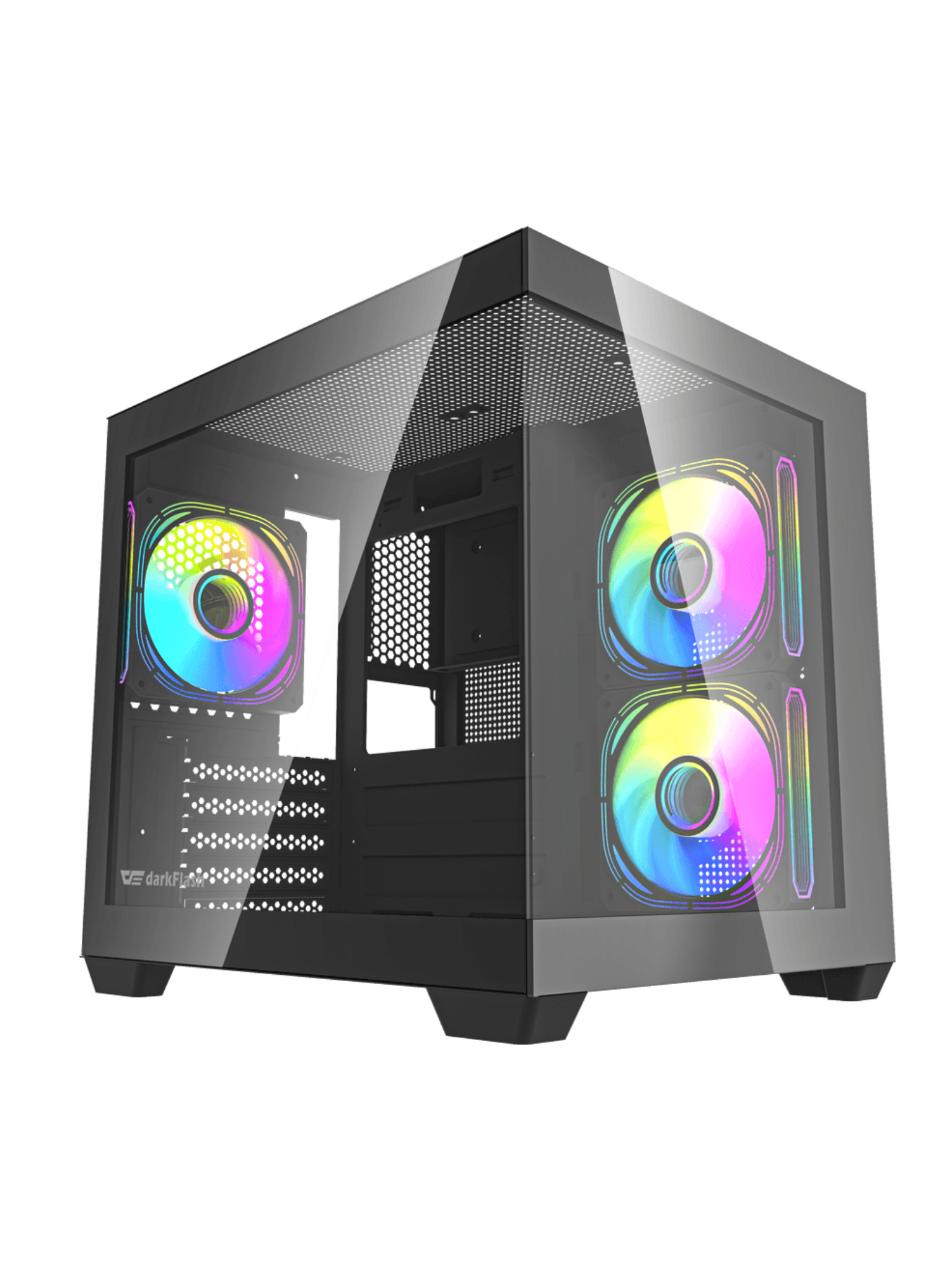 Darkflash C275P Mini-Tower M-ATX Gaming Case - Wihout Fans - Black-1
