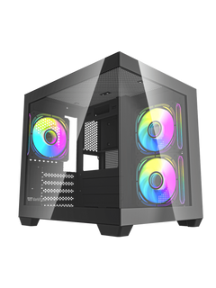 Darkflash C275P Mini-Tower M-ATX Gaming Case - Wihout Fans - Black-1