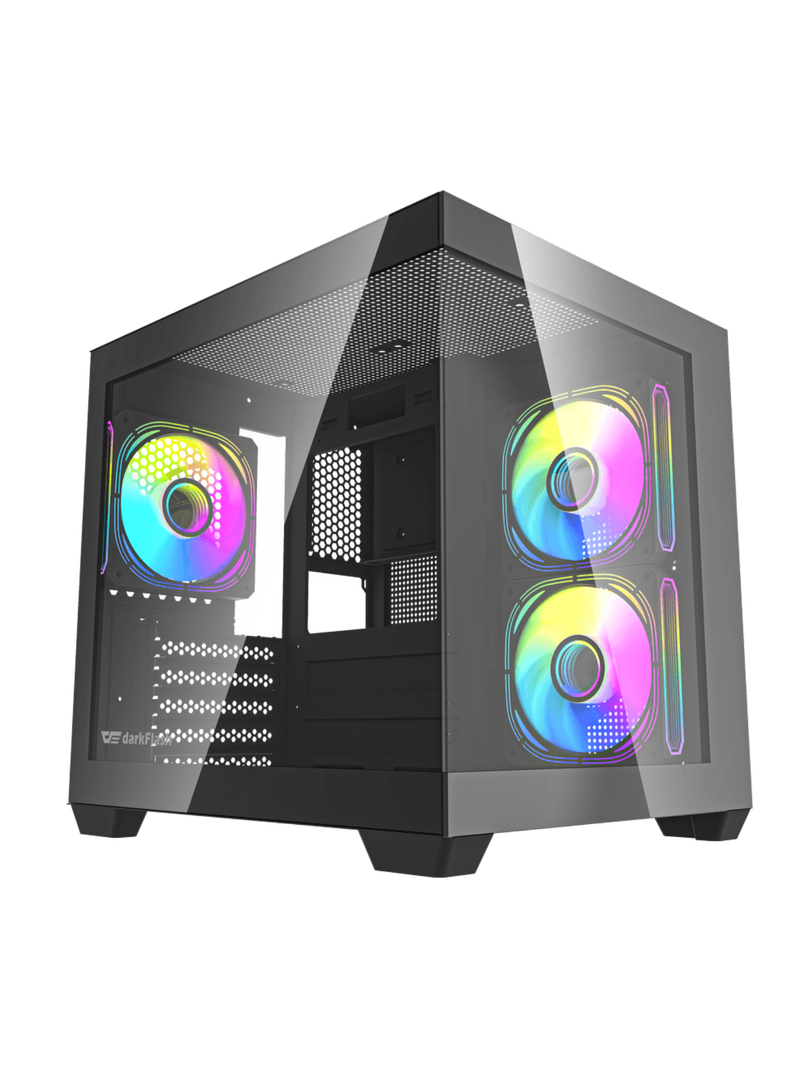 Darkflash C275P Mini-Tower M-ATX Gaming Case - Wihout Fans - Black-1