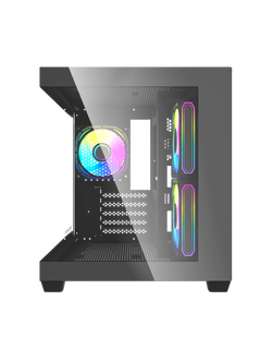 Darkflash C275P Mini-Tower M-ATX Gaming Case - Wihout Fans - Black-4
