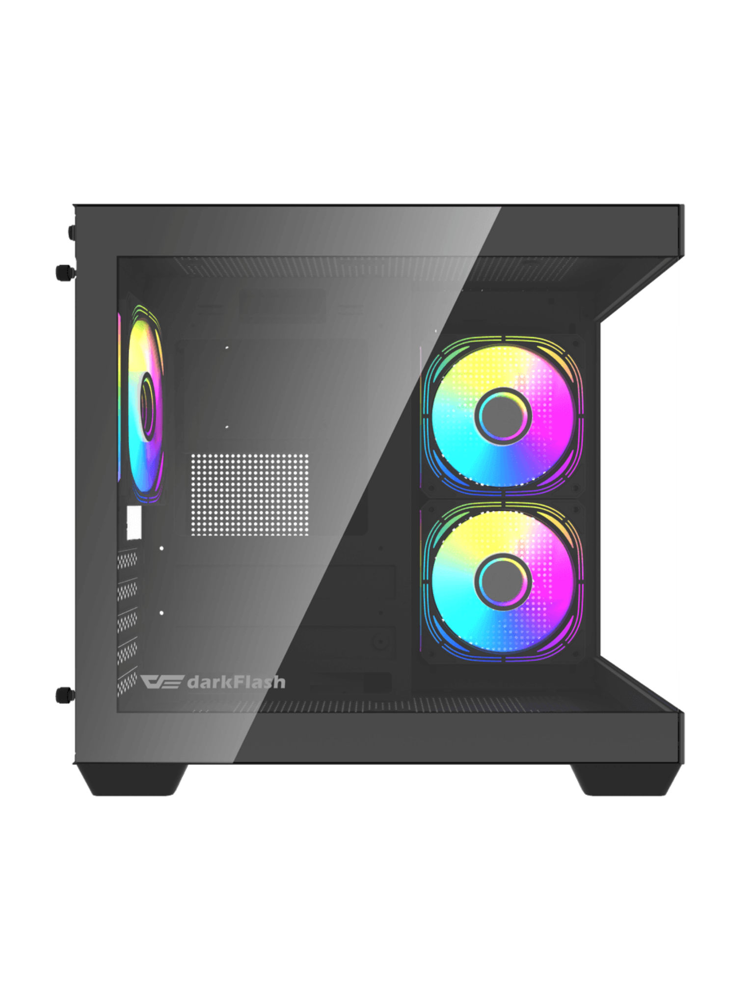 Darkflash C275P Mini-Tower M-ATX Gaming Case - Wihout Fans - Black-2