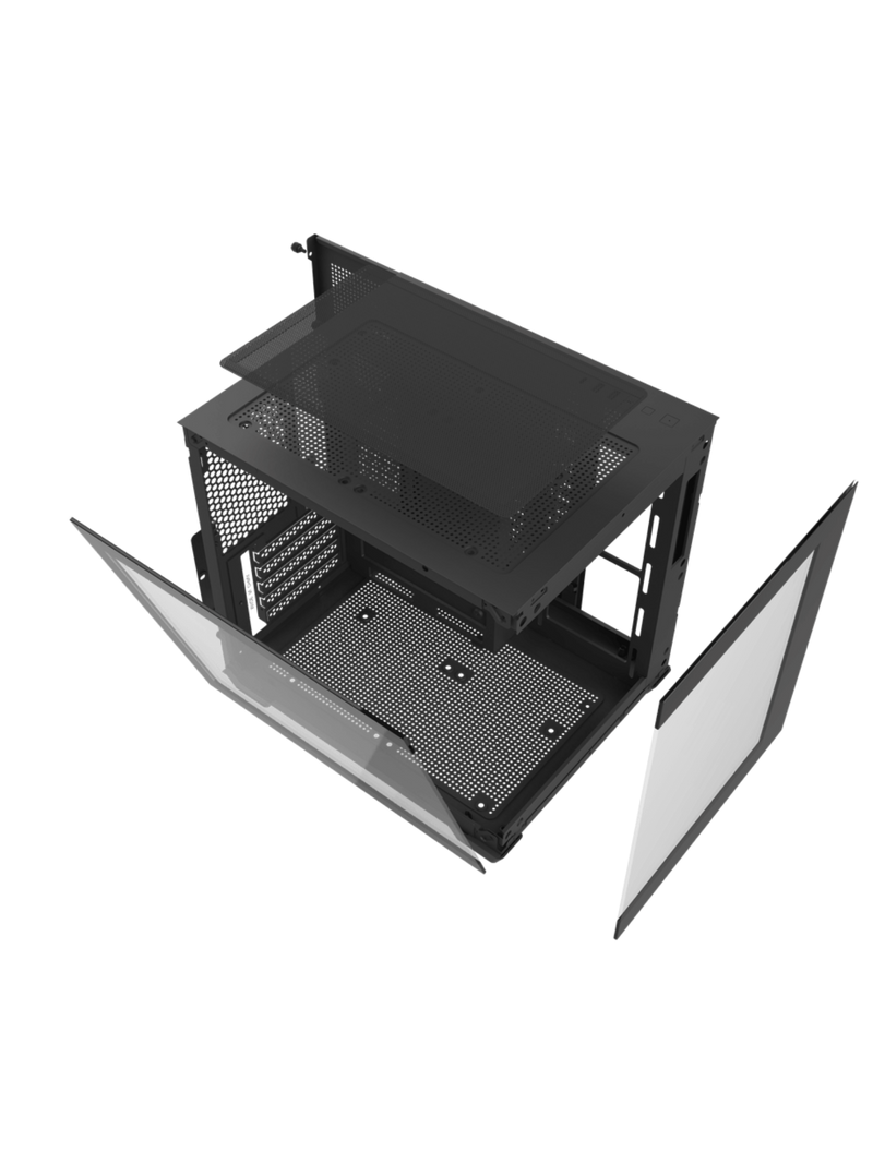 Darkflash C275P Mini-Tower M-ATX Gaming Case - Wihout Fans - Black-5