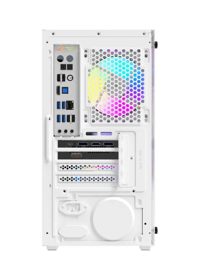Darkflash M305 Mini-Tower M-ATX Gaming Case - Without Fans - White-6