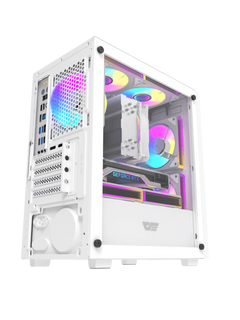 Darkflash M305 Mini-Tower M-ATX Gaming Case - Without Fans - White-2