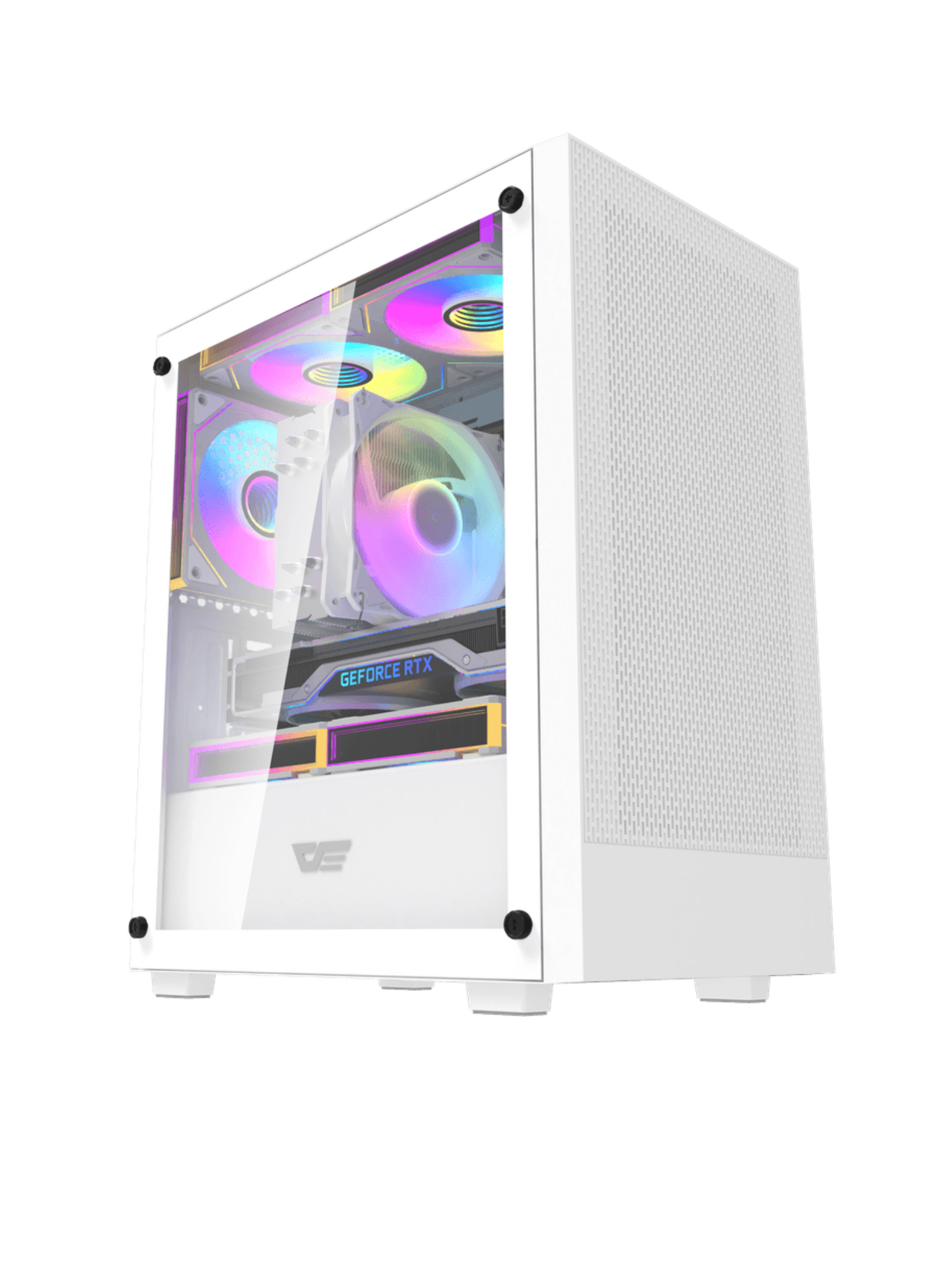 Darkflash M305 Mini-Tower M-ATX Gaming Case - Without Fans - White-1