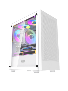 Darkflash M305 Mini-Tower M-ATX Gaming Case - Without Fans - White-1