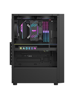 Darkflash A290 Mini-Tower M-ATX Gamine Case with Side Glass - 3 RGB Fans - Black-5