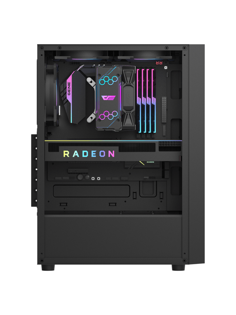 Darkflash A290 Mini-Tower M-ATX Gamine Case with Side Glass - 3 RGB Fans - Black-5