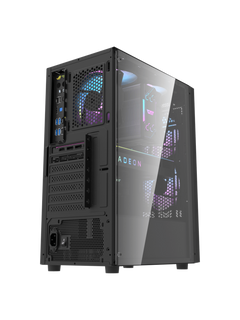 Darkflash A290 Mini-Tower M-ATX Gamine Case with Side Glass - 3 RGB Fans - Black-4