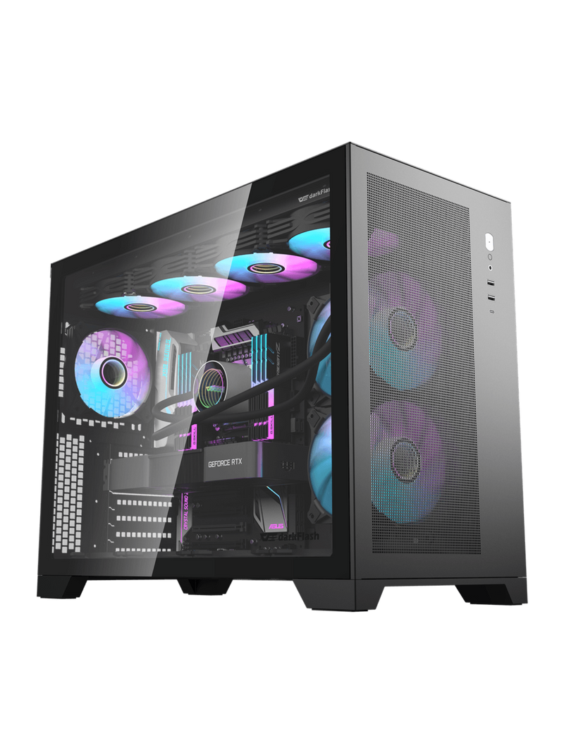 Darkflash DS5000 Mid-Tower E-ATX Gaming Case - Up to 480mm Radiator - Without Fans - Black-1
