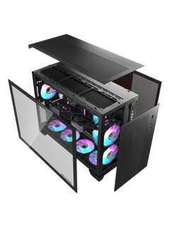 Darkflash DS5000 Mid-Tower E-ATX Gaming Case - Up to 480mm Radiator - Without Fans - Black-7