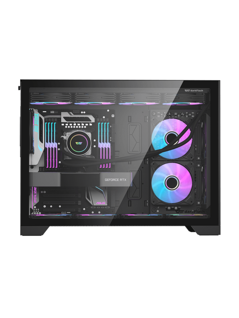 Darkflash DS5000 Mid-Tower E-ATX Gaming Case - Up to 480mm Radiator - Without Fans - Black-6