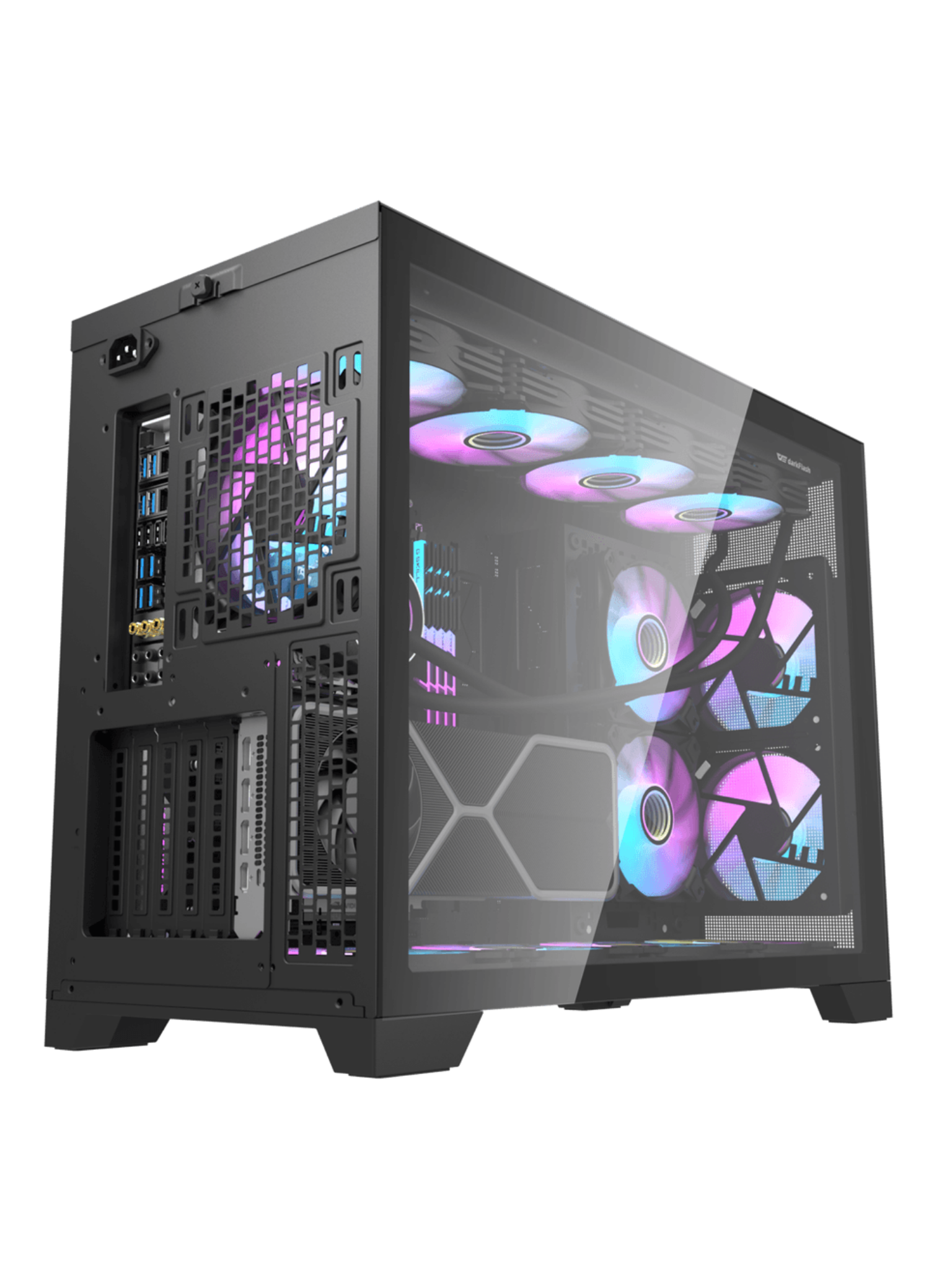 Darkflash DS5000 Mid-Tower E-ATX Gaming Case - Up to 480mm Radiator - Without Fans - Black-2