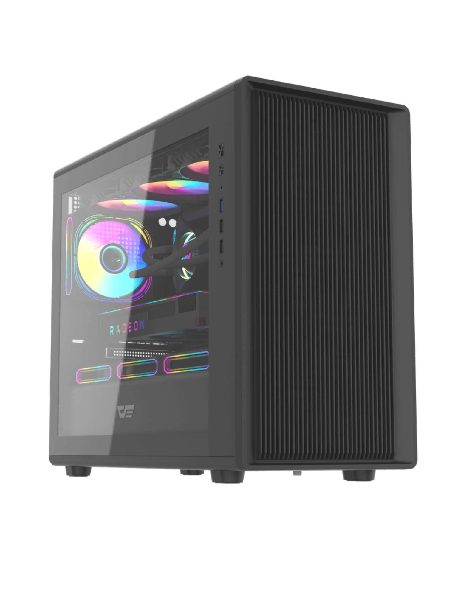 Darkflash DB460M Mini-Tower M-ATX Gaming Case - Up to 420mm GPU - Without Fans - Black-1