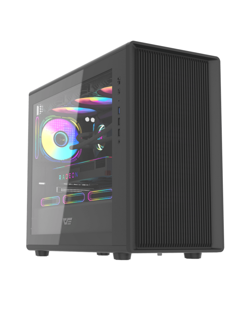 Darkflash DB460M Mini-Tower M-ATX Gaming Case - Up to 420mm GPU - Without Fans - Black-1