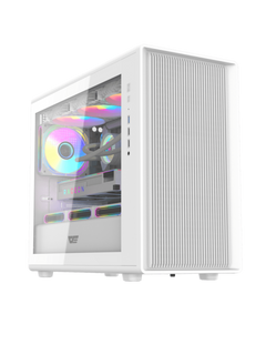 Darkflash DB460M Mini-Tower M-ATX Gaming Case - Up to 420mm GPU - Without Fans - White-1