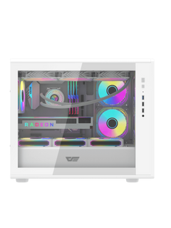 Darkflash DB460M Mini-Tower M-ATX Gaming Case - Up to 420mm GPU - Without Fans - White-2