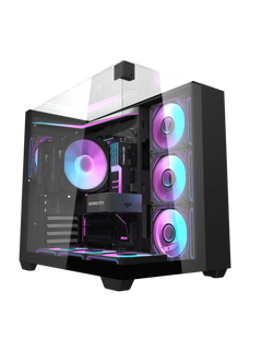 Darkflash TH285 Mid-Tower ATX Gaming Case - Tempered Glass - Without Fans - Black-1
