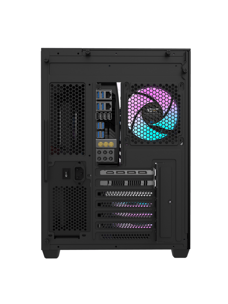 Darkflash TH285 Mid-Tower ATX Gaming Case - Tempered Glass - Without Fans - Black-5