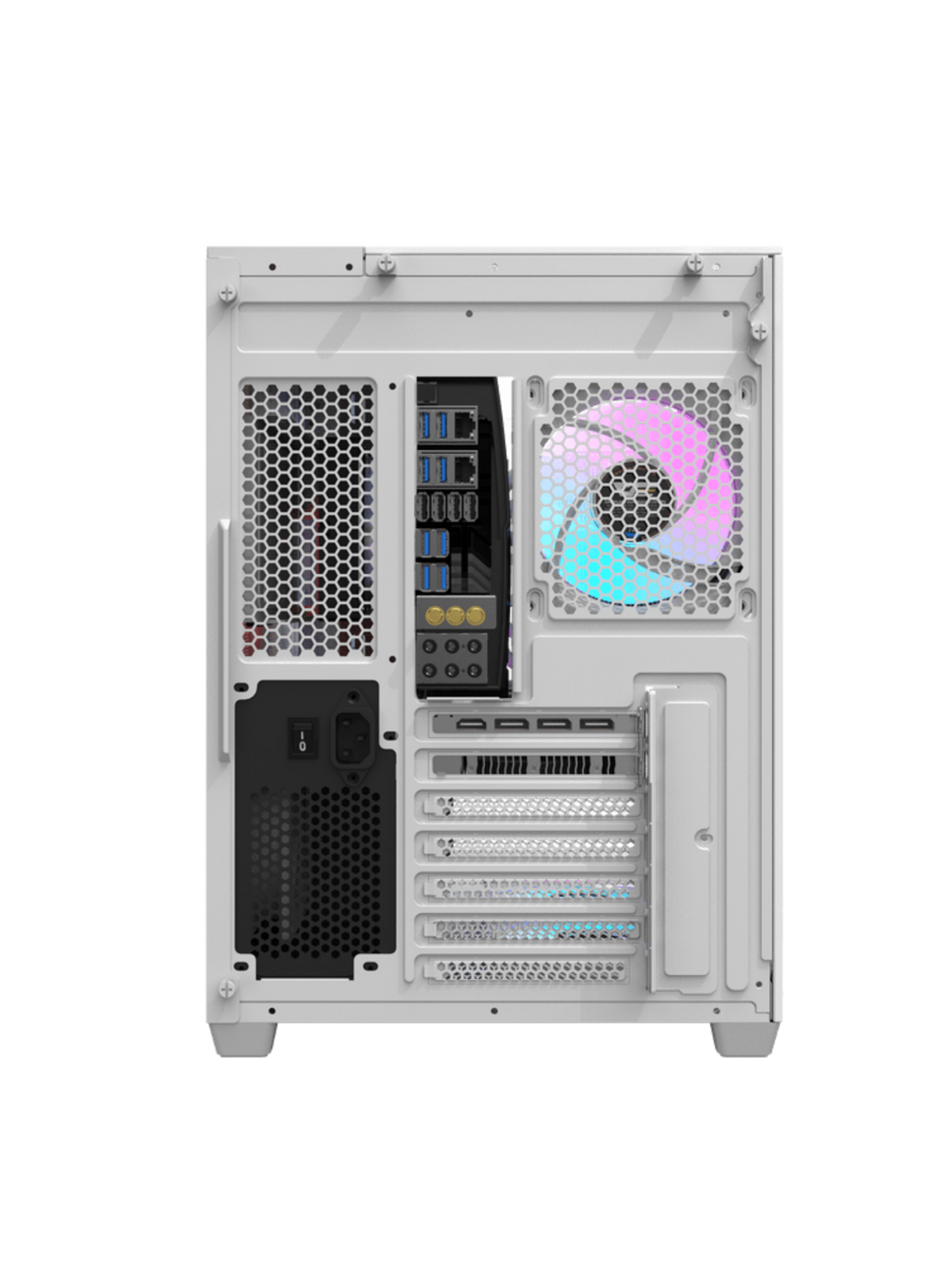 Darkflash TH285 Mid-Tower ATX Gaming Case - Tempered Glass - Without Fans - White - image 7