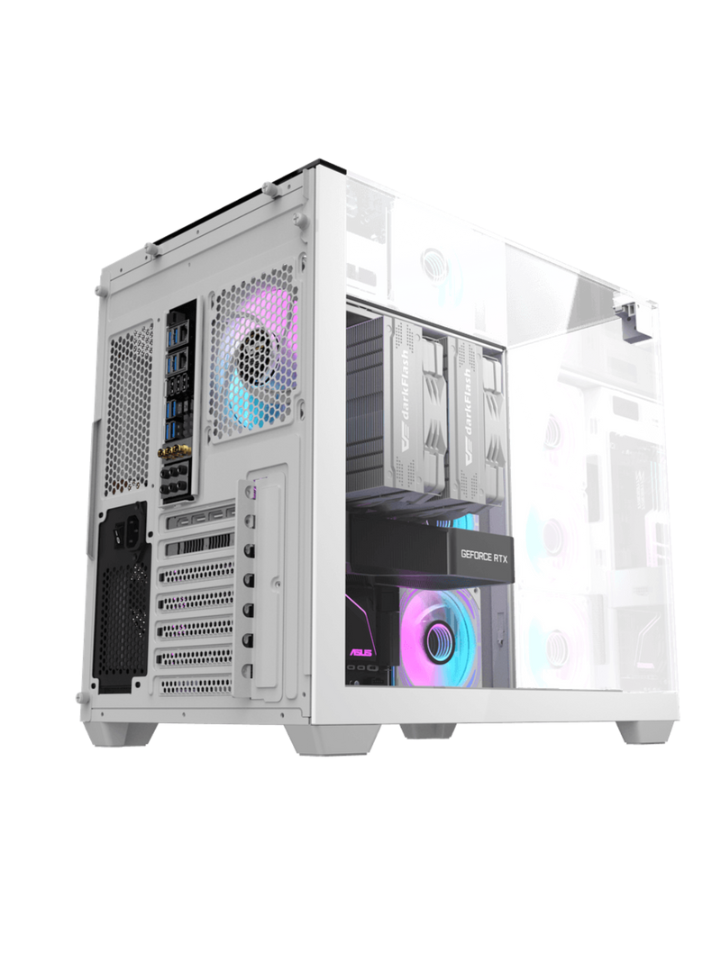 Darkflash TH285 Mid-Tower ATX Gaming Case - Tempered Glass - Without Fans - White - image 6